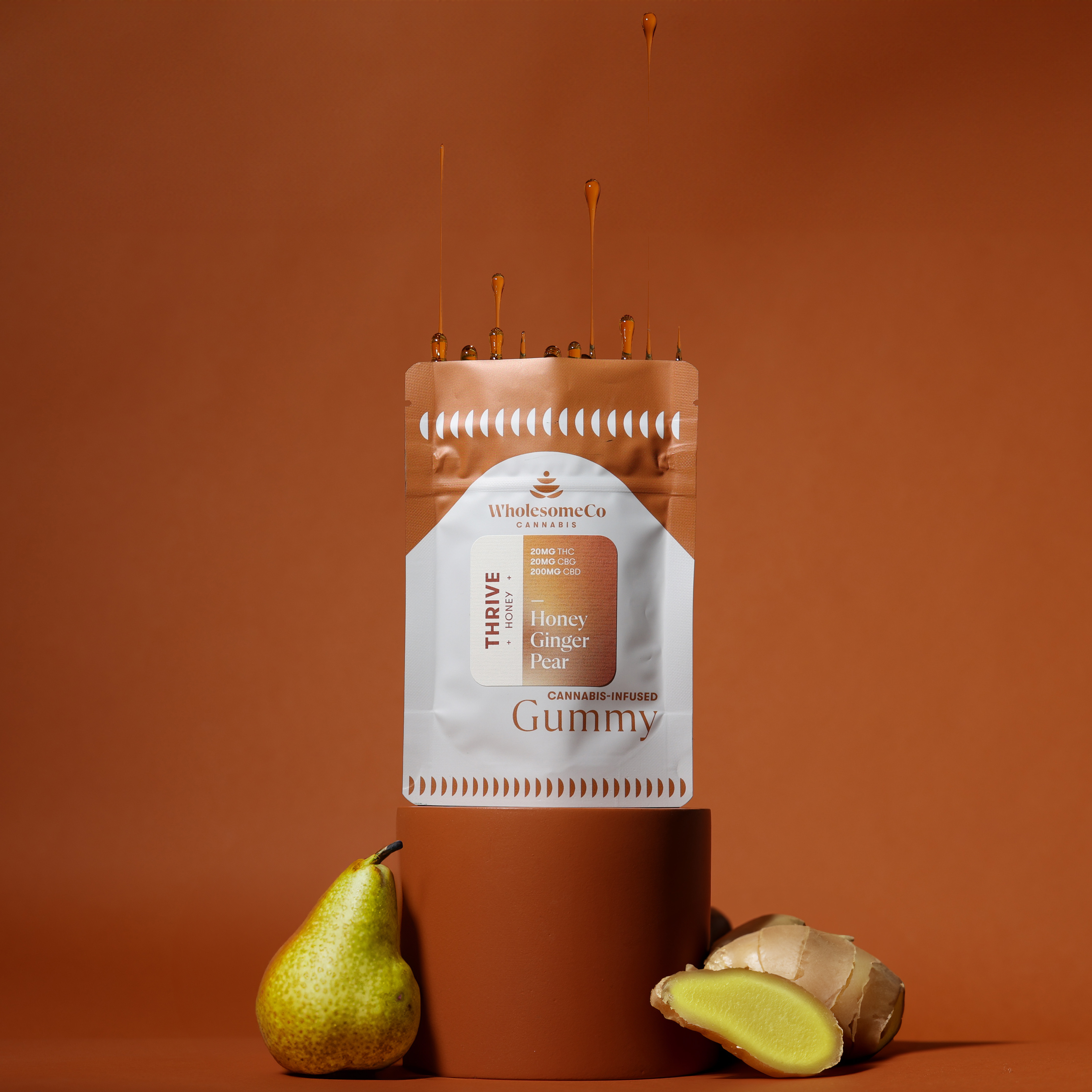 New to the WholesomeCo Effects line, the Thrive Gummy. Pharmacist formulated for PTSD patients. Featured Image