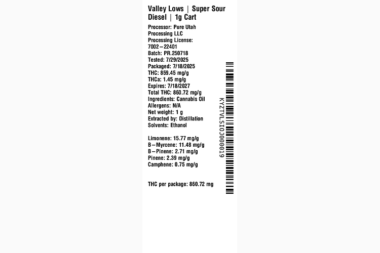 Super Sour Diesel by Valley Lows