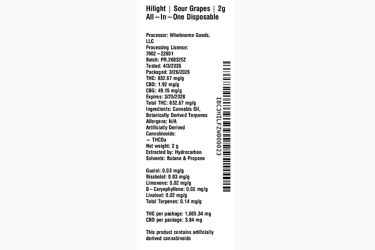 Sour Grapes Flavored All-in-One by Hilight
