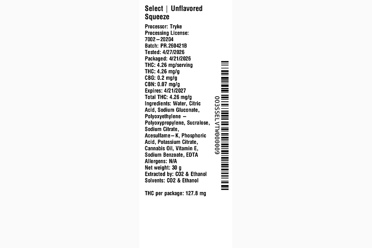 Unflavored Squeeze by Select