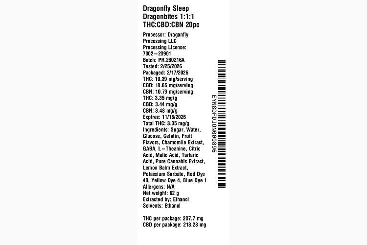 Sleep Dragonbites by Dragonfly