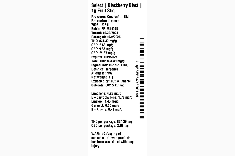 Blackberry Blast Fruit Stiq by Select