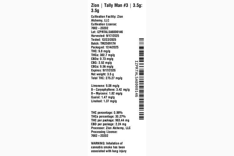 Tally Man #3 by Zion