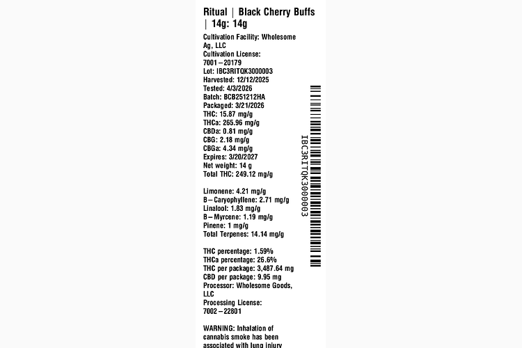 Black Cherry Buffs by Ritual