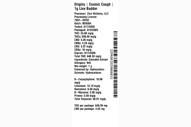 Cosmic Cough by Origins