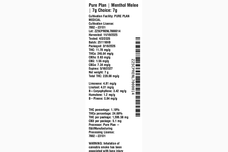 Menthol Melee by Pure Plan