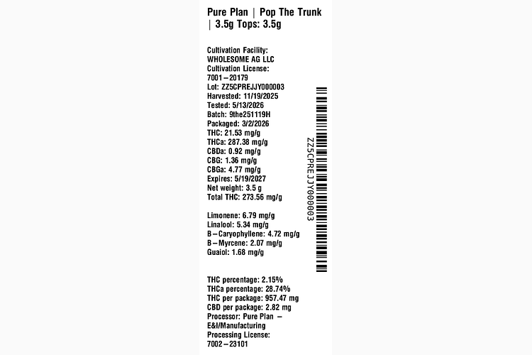 Pop The Trunk by Pure Plan