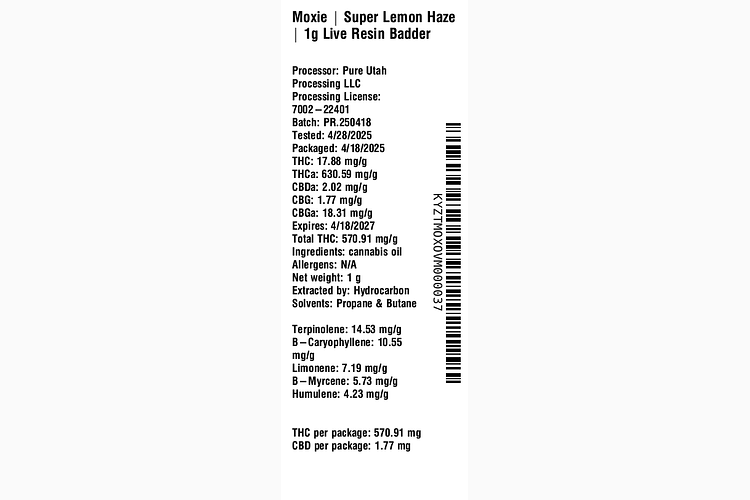 Super Lemon Haze by Moxie
