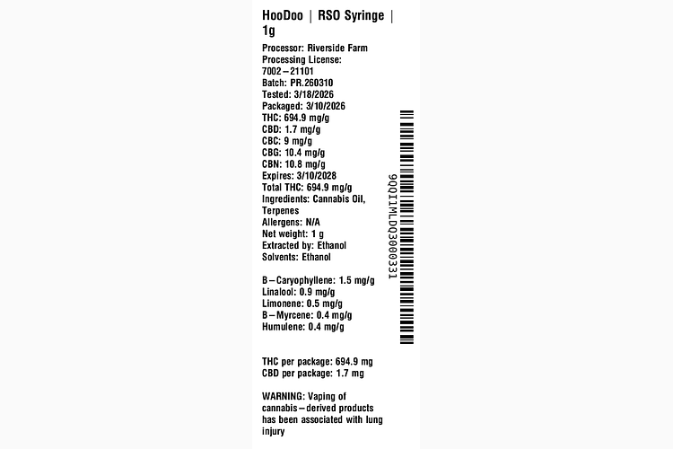 RSO Syringe by HooDoo