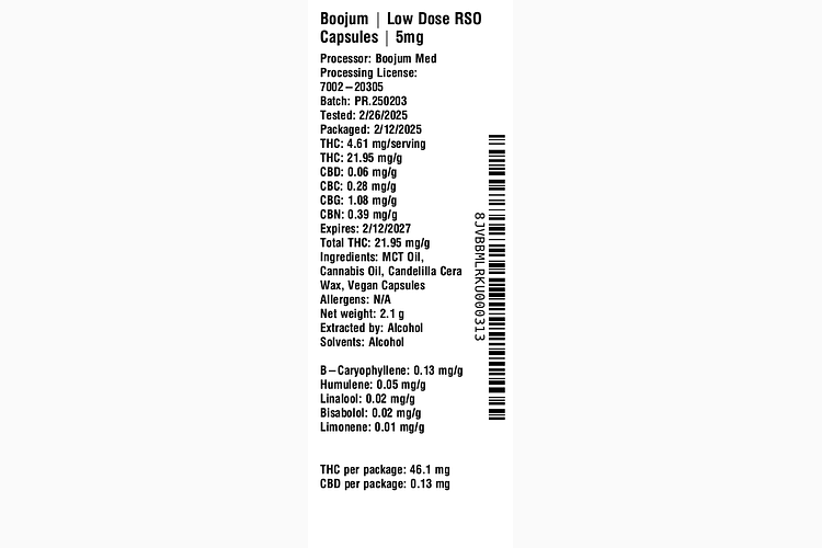 RSO Capsules by Boojum