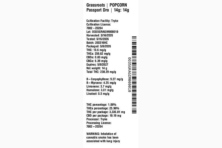 POPCORN Passport Dro by Grassroots