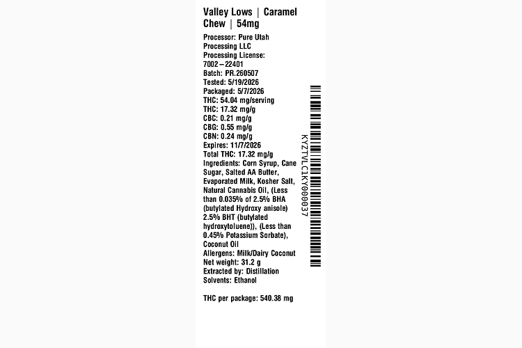 Caramel Chew by Valley Lows