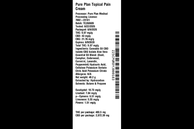 Pain Cream by Pure Plan