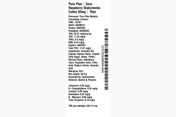 Sour Raspberry Watermelon by Pure Plan