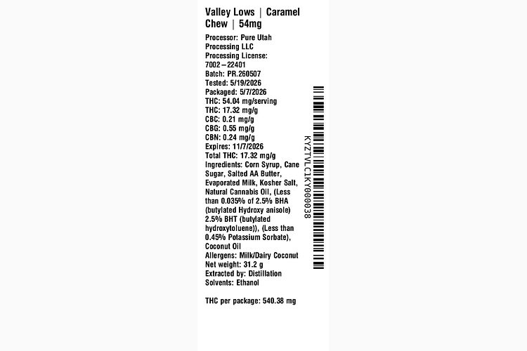 Caramel Chew by Valley Lows