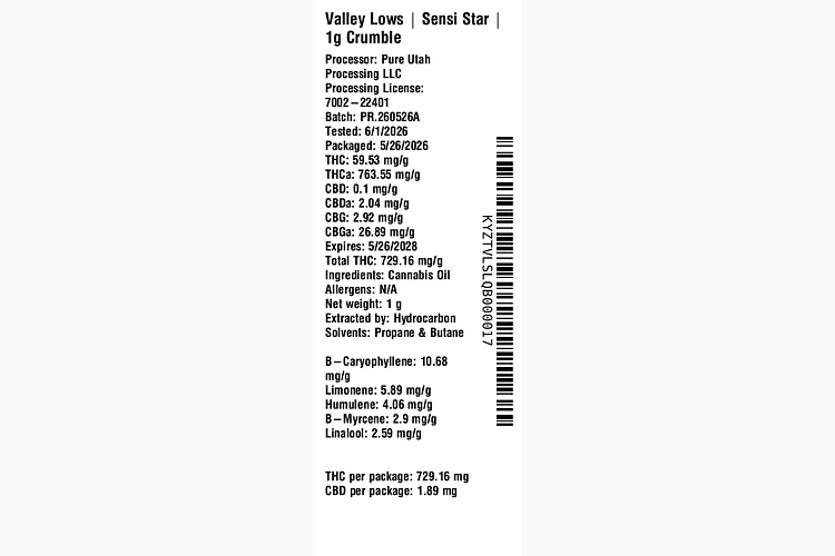 Sensi Star by Valley Lows