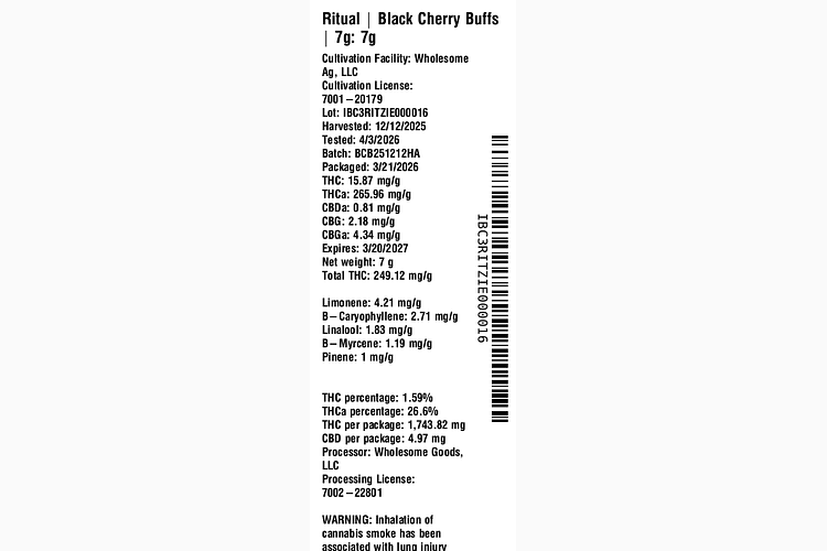 Black Cherry Buffs by Ritual