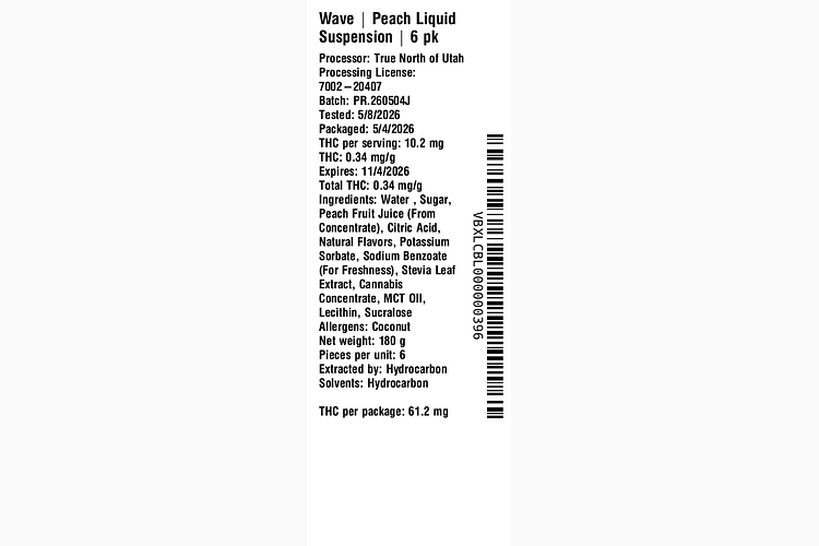 Peach Liquid Suspension by Wave