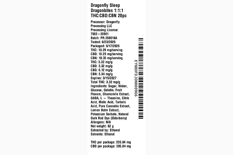 Sleep Dragonbites by Dragonfly
