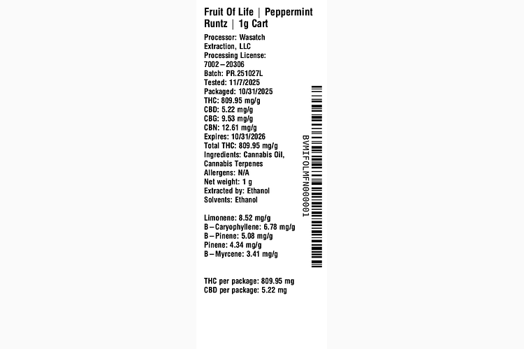 Peppermint Runtz by Fruit of Life