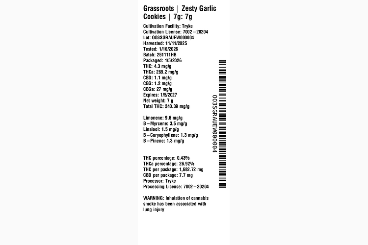 Zesty Garlic Cookies by Grassroots