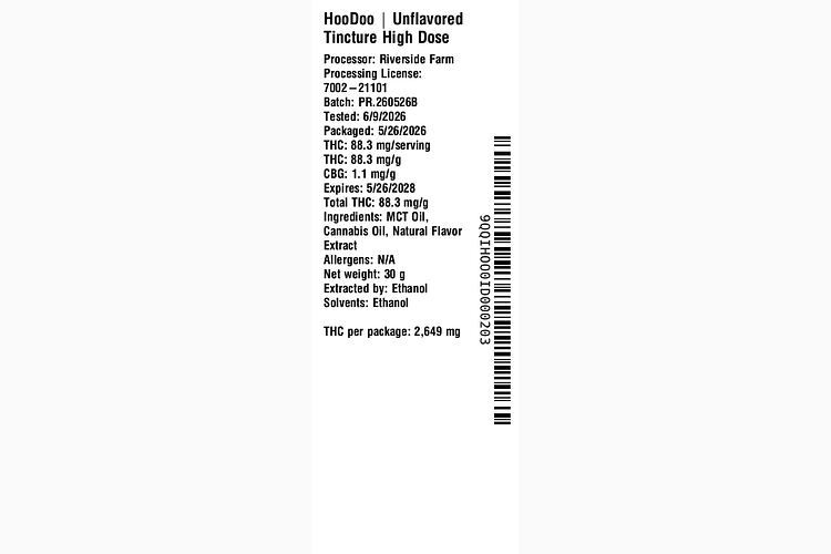 Unflavored High Dose by HooDoo