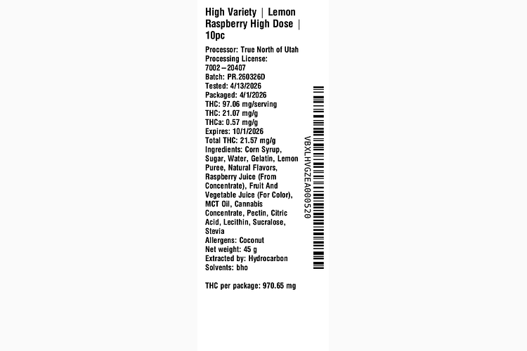 Lemon Raspberry by High Variety