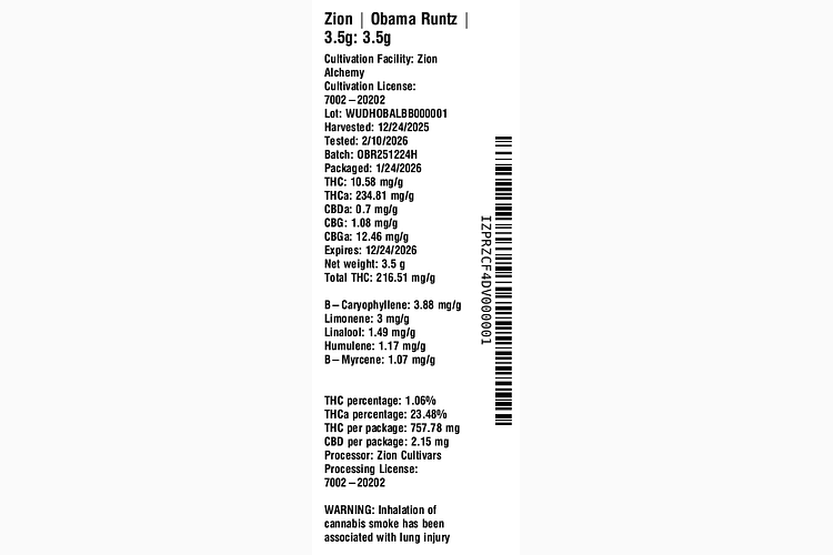Obama Runtz by Zion