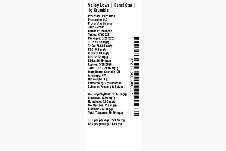 Sensi Star by Valley Lows