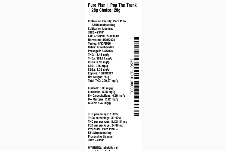 Pop The Trunk by Pure Plan