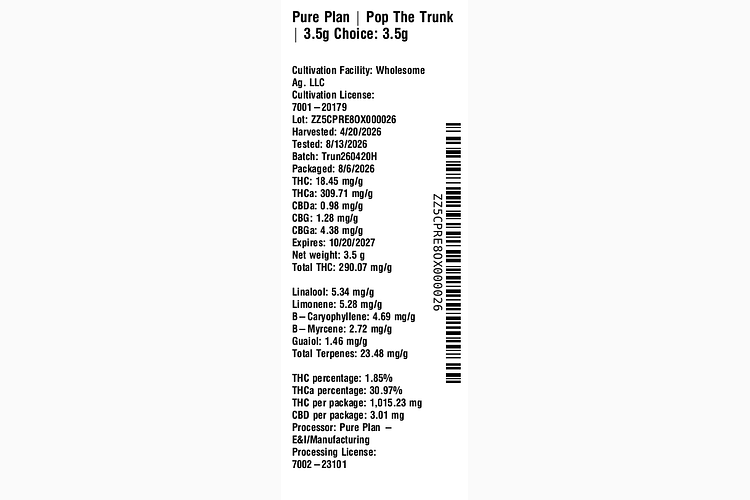 Pop The Trunk by Pure Plan