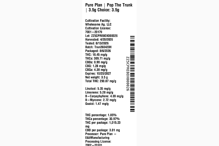 Pop The Trunk by Pure Plan