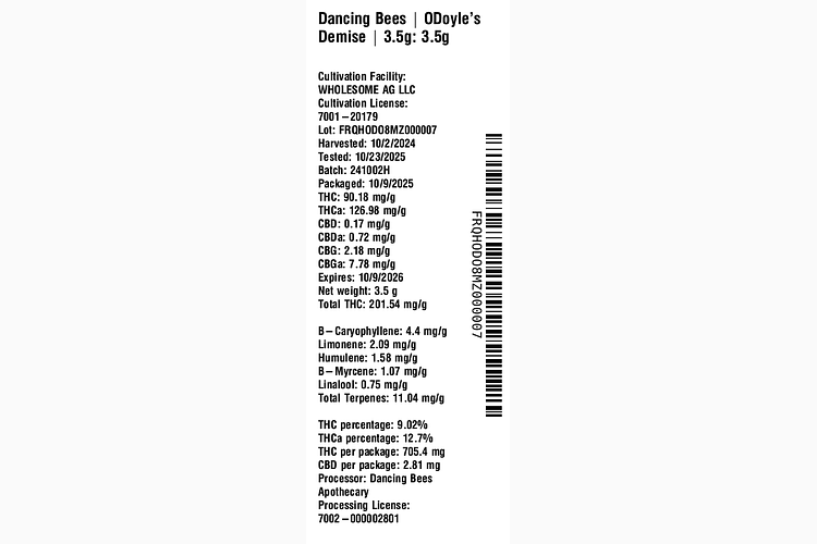 ODoyle's Demise by Dancing Bees Apothecary