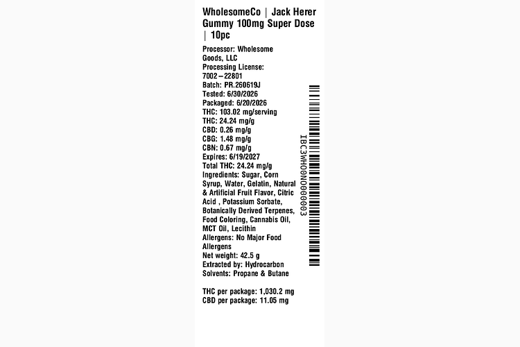 Jack Herer by WholesomeCo