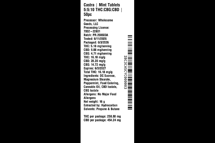 Mint Tablets by Castra