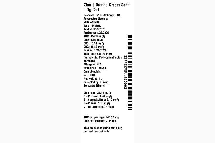Orange Cream Soda by Zion