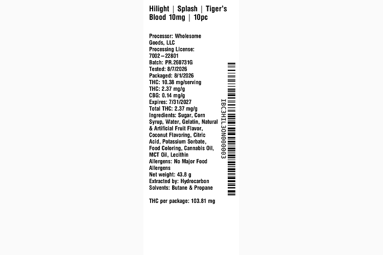 Splash - Tiger's Blood by Hilight