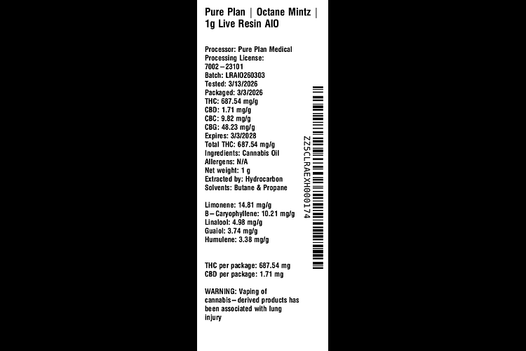Octane Mintz by Pure Plan