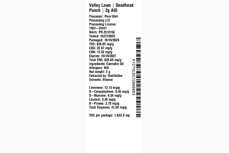 Deadhead Punch by Valley Lows