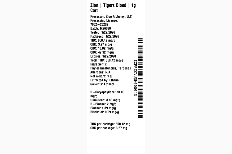 Tigers Blood by Zion