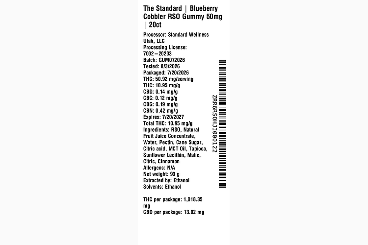 Blueberry Cobbler RSO by The Standard