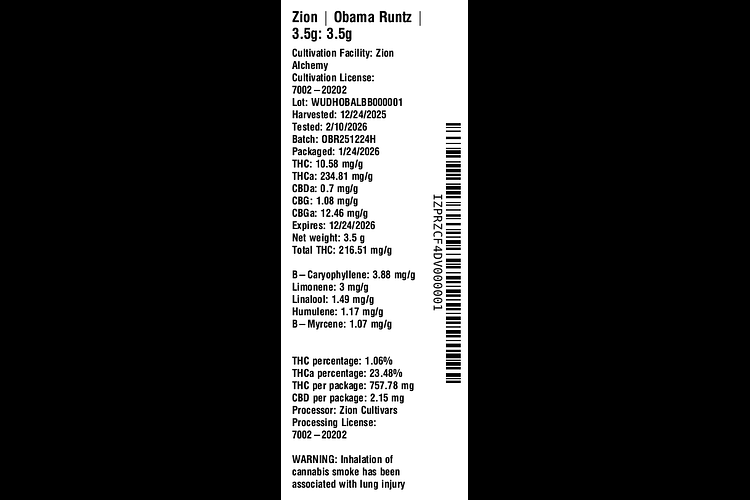 Obama Runtz by Zion