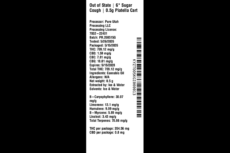 6* Sugar Cough by Out of State