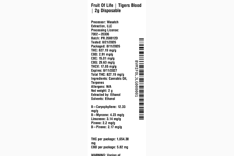 Tigers Blood by Fruit of Life