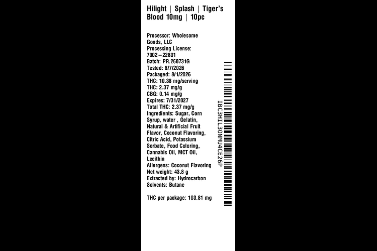 Splash - Tiger's Blood by Hilight