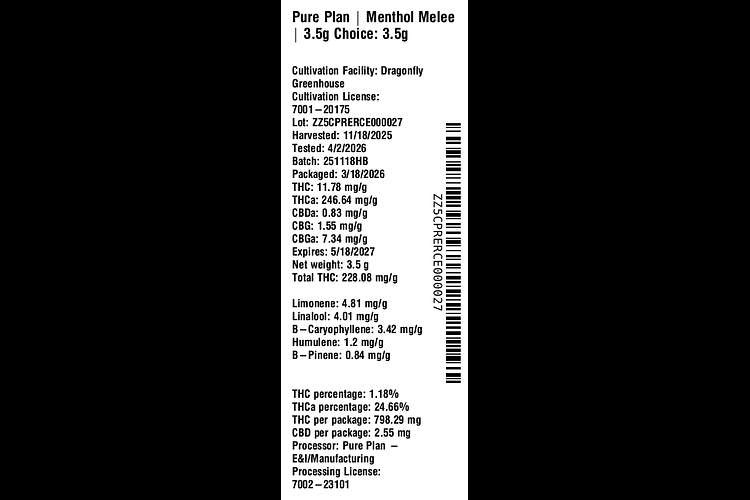 Menthol Melee by Pure Plan