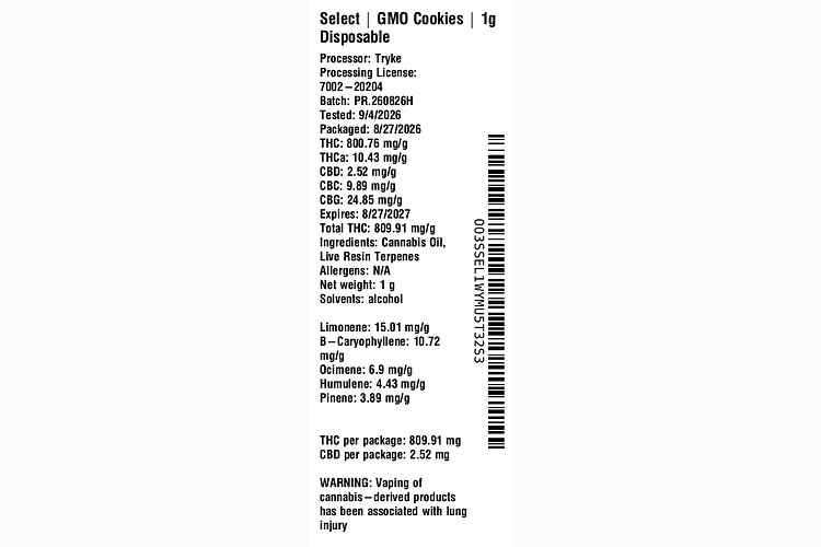 GMO Cookies by Select