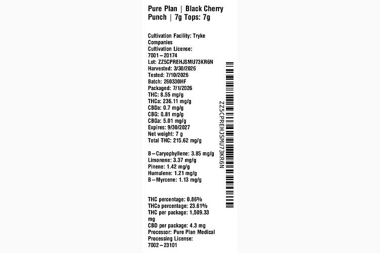 Black Cherry Punch by Pure Plan