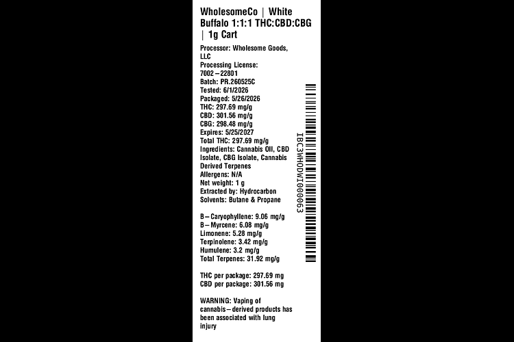 Energize - White Buffalo by WholesomeCo