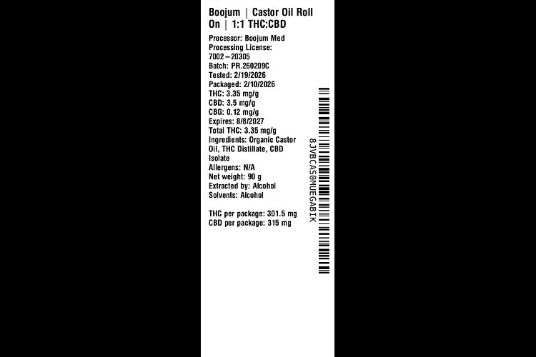 Castor Oil Roll On by Boojum
